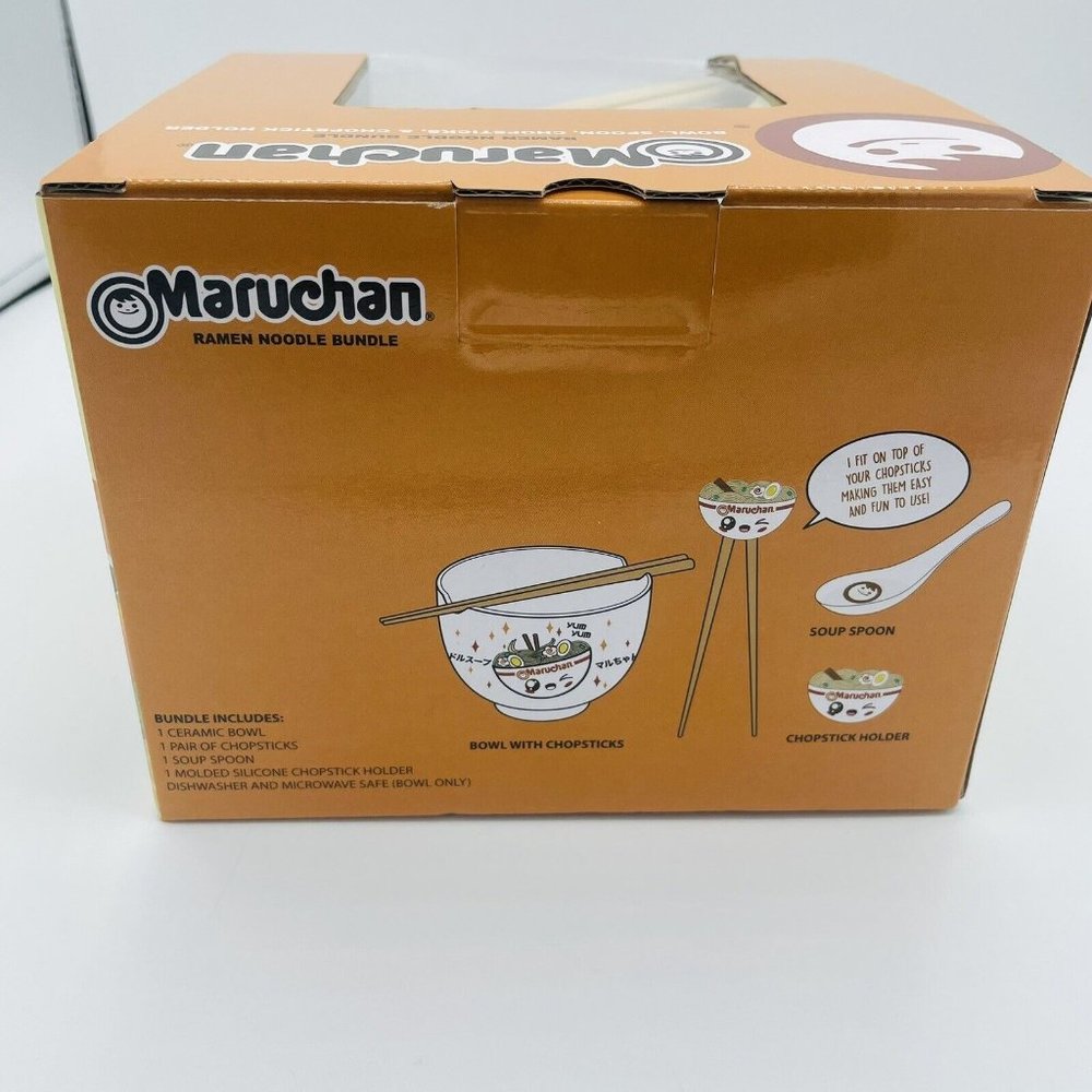 Maruchan Ramen Noodle Soup Sopa Bowl Bundle Chopsticks Holder Spoon Plate Plato - Picture 5 of 9